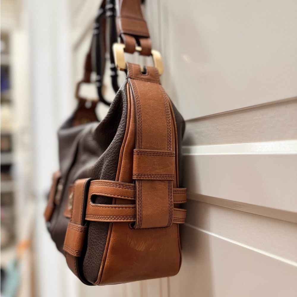 Y2K Michael Kors Leather Satchel Bag Horse Bit Details - Picture 6 of 12